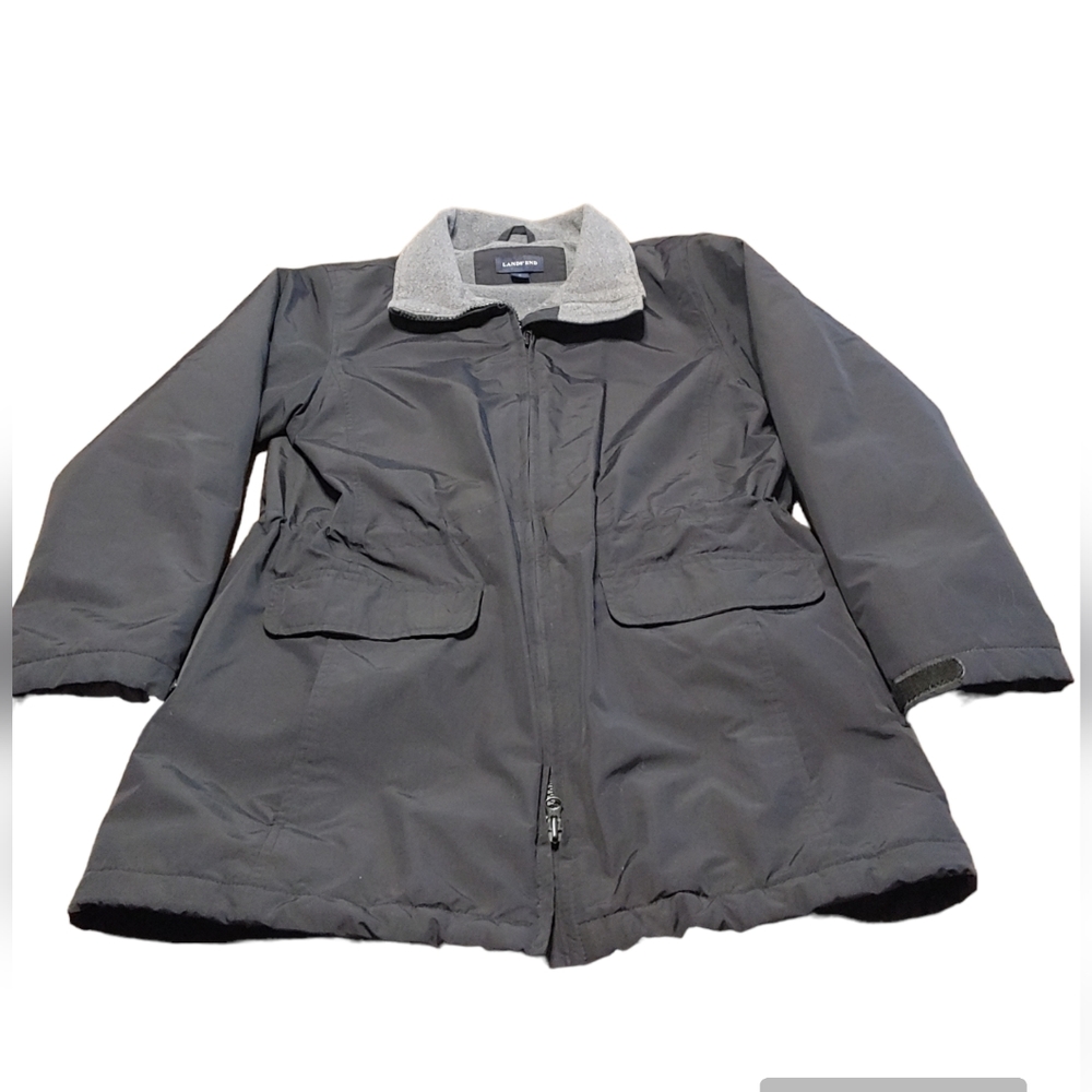 Lands' End Jacket/Coat, Black, Size Small